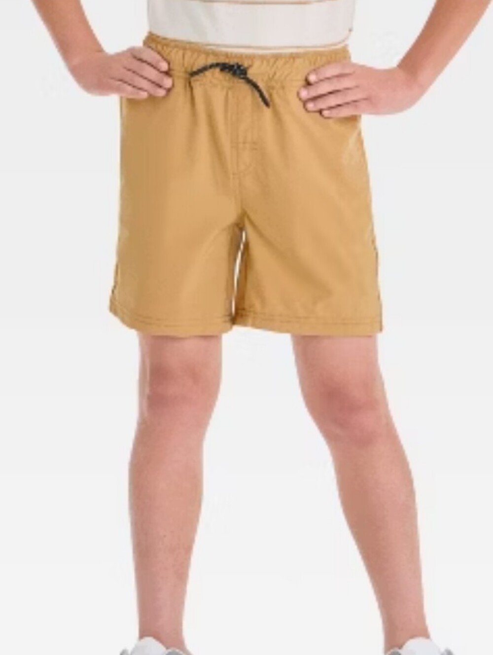 NWT Cat & Jack Quick Dry Elastic Waist Pull On Shorts Tan
